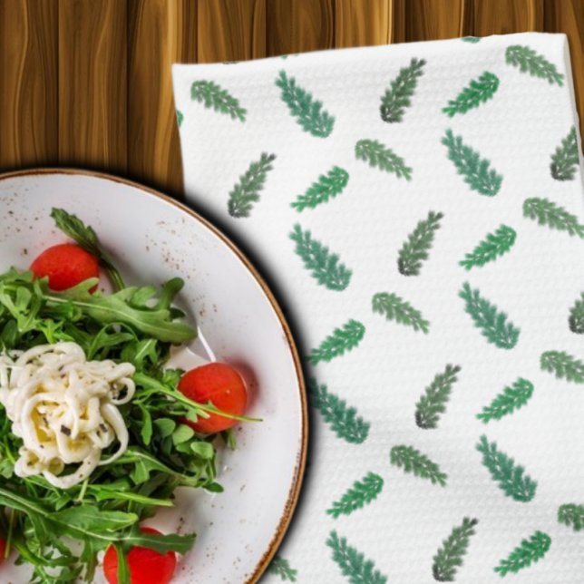 Woodland Pine Tree Branches Tea Towel (Creator Uploaded)