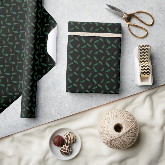 Woodland Pine Tree Branches Wrapping Paper (Crafts)