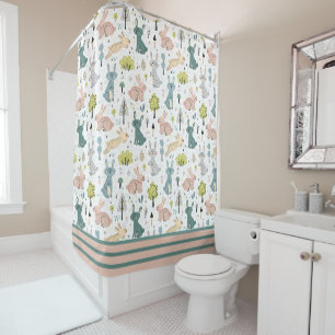 Woodland Rabbits Shower Curtain