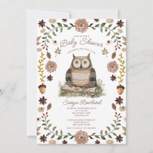Woodland Racoon Baby Shower Invitation