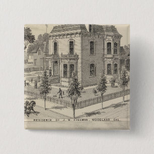 Woodland residences lithographed 15 cm square badge