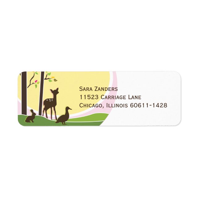 Woodland Return Address Label (Front)