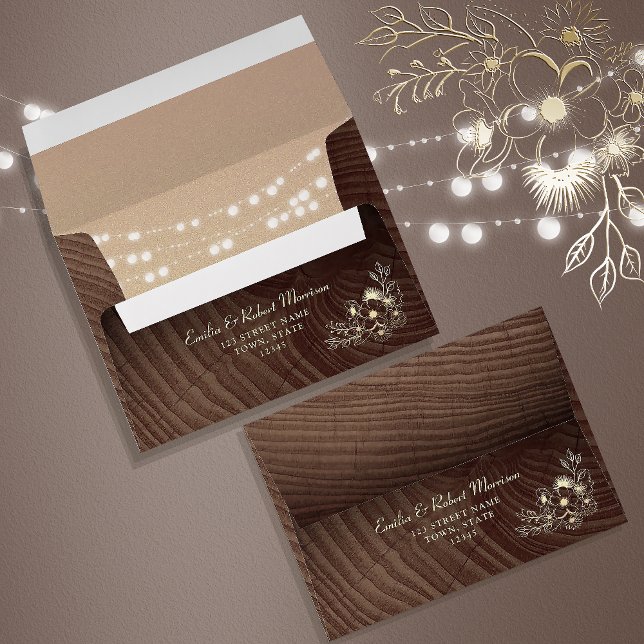 Woodland Rustic Wedding  Envelope (Creator Uploaded)