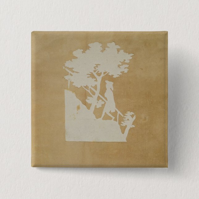 Woodland Scene 15 Cm Square Badge (Front)