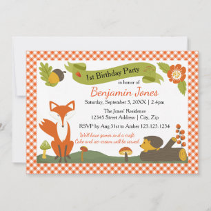 Woodland Scene - Birthday Party Invitation