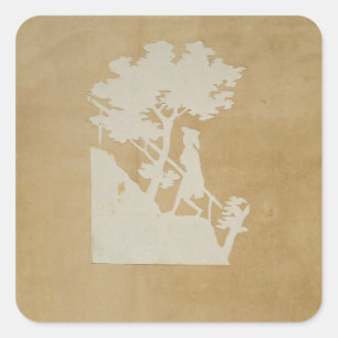 Woodland Scene Square Sticker