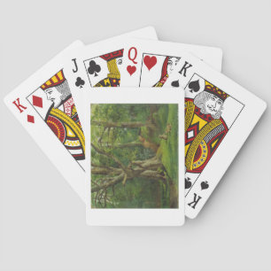 Woodland Scene with Rabbits, 1862 (oil on canvas) Playing Cards