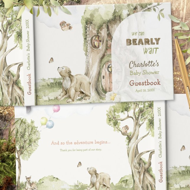 Woodland Scenery Bearly Wait Guest Book (Woodland Scenery Bearly Wait Foil Guest Book ©Susanne Sachers - Sunny Mind 🌞)