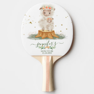 Woodland Sheep Mum To Be Baby Shower Ping Pong Paddle