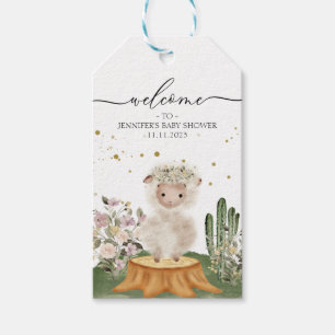 Woodland Sheep Party Earth Tone Baby Shower Gift Tags