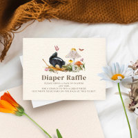 Woodland Skunk Girl Baby Shower Diaper Raffle
