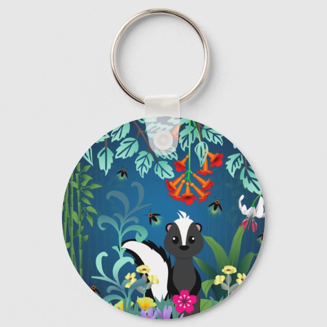 Woodland Skunk Key Ring (Front)