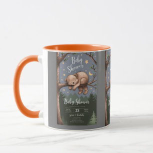 Woodland Sleepy Bear Coffee Mug   Cosy Forest Anim