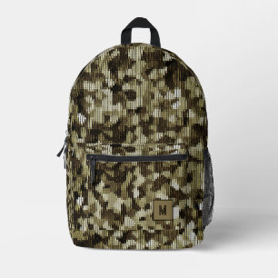 Woodland snake digital camo futuristic printed backpack