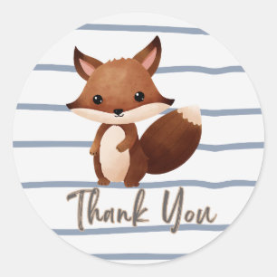 Woodland/Squirrel Thank You Sticker