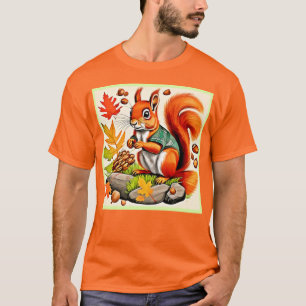 Woodland Squirrel View Design T-Shirt