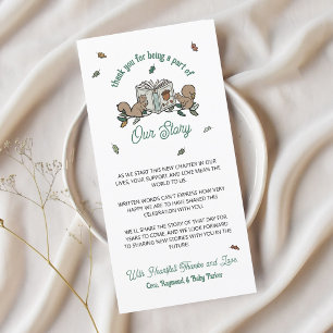 Woodland Squirrels Book Baby Shower Thank You Card