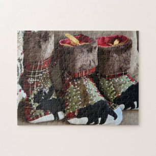 Woodland Stockings Surprise Puzzle, 11" x 14" Jigsaw Puzzle
