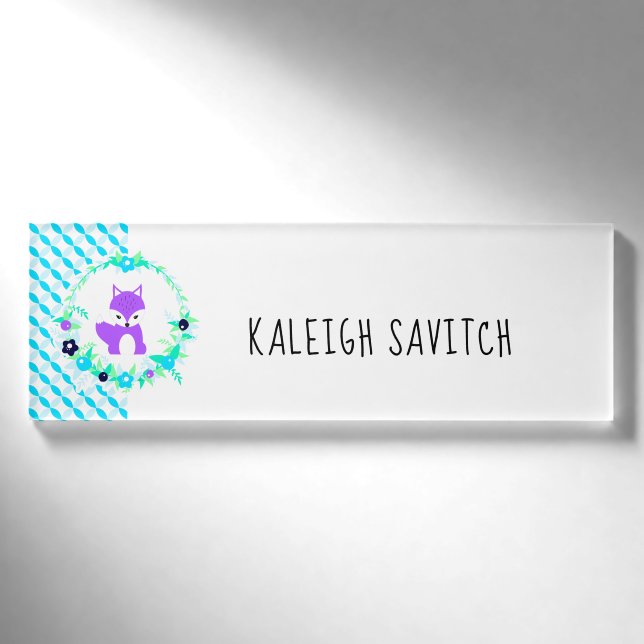 Woodland Story Name Tag (Front)