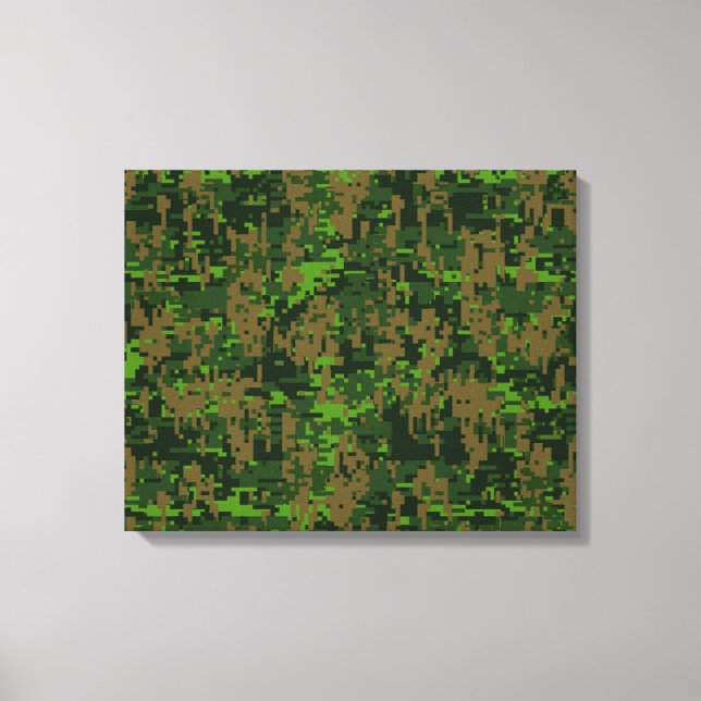 Woodland Style Digital Camouflage Accent Decor (Front)