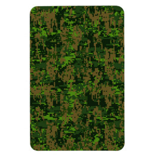 Woodland Style Digital Camouflage Accent Decor Magnet