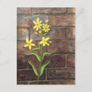 Woodland Sunflower Painting Postcard