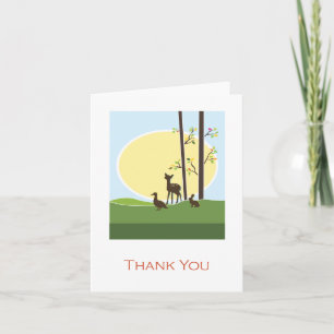 Woodland Thank You Card