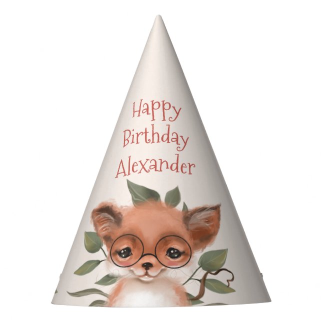 Woodland Theme Birthday Party for Boy Hat (Front)