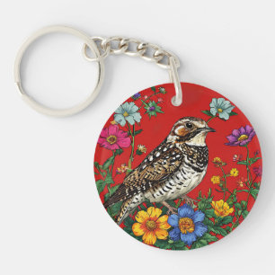 🐦 Woodland Thrush Nature Songbird Charm 🐦 Key Ring