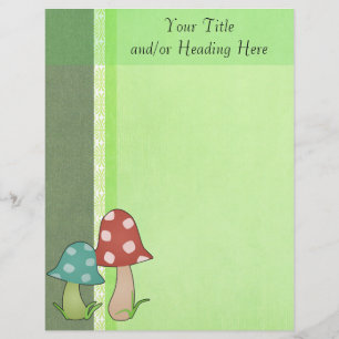 Woodland Toadstools Letterhead Template