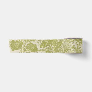 Woodland Toile Forest Animals Vintage Botanical Satin Ribbon