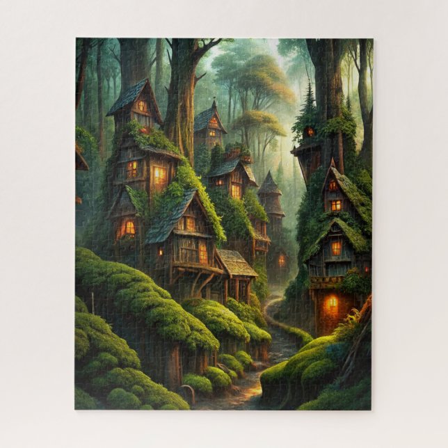 Woodland Treehouses Puzzle (Vertical)
