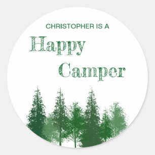Woodland Trees Birthday Classic Round Sticker