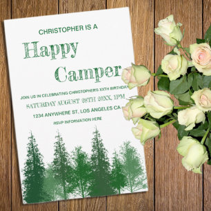 Woodland Trees Birthday Invitation