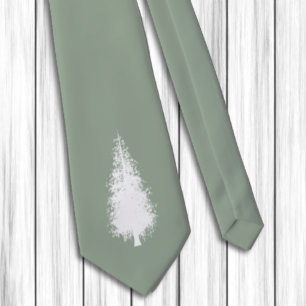 Woodland Trees Christmas Tie