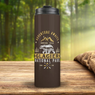Woodland View of Glacier National Park in Montana Thermal Tumbler