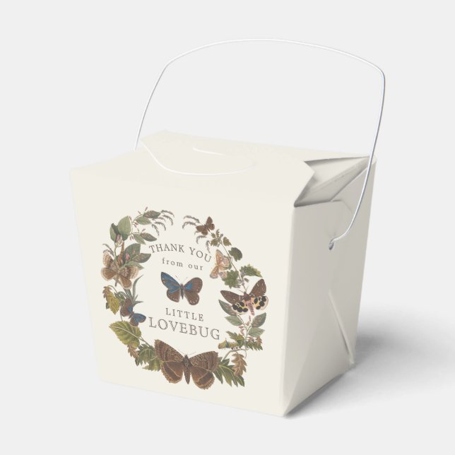 Woodland Vintage Botanical Baby Shower  Favour Box (Front Side)