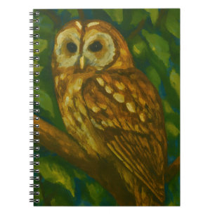 Woodland Watcher – Realistic Owl Art Notebook
