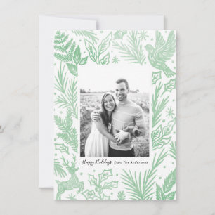 Woodland Watercolor Holiday Card