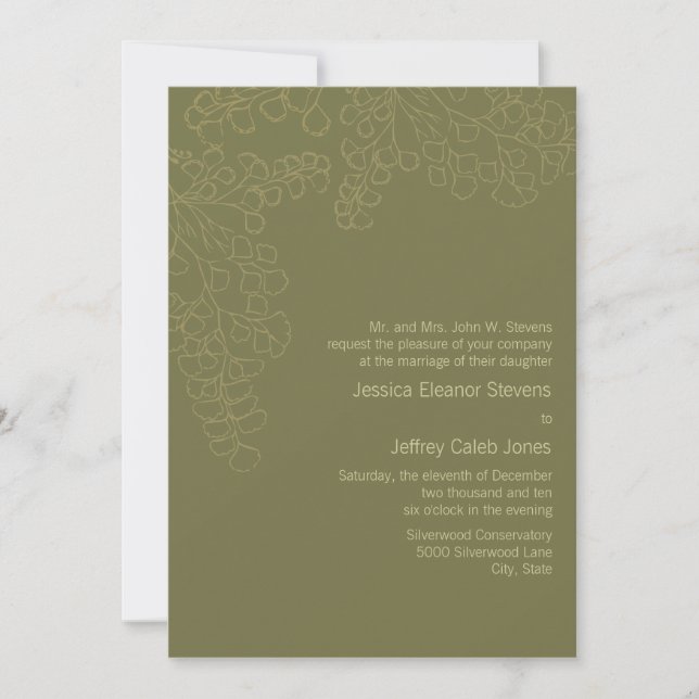 Woodland Wedding Invitation (Front)