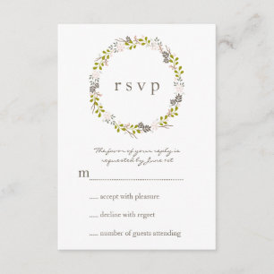 Woodland Wedding Response RSVP Card