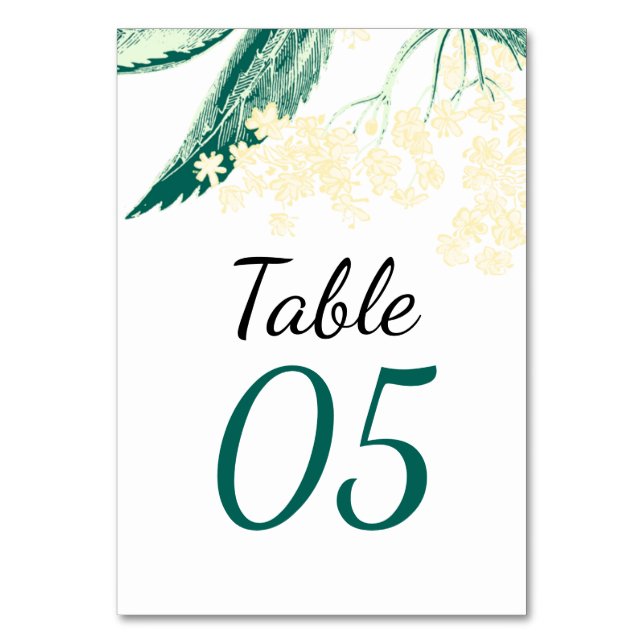 Woodland Wedding Table Number Sign (Front)