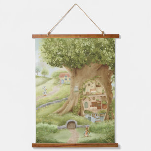 Woodland Whimsical Kids Room Nursery Decor Hanging Tapestry