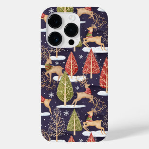 Woodland Whimsical Reindeers Winter Case-Mate iPhone 14 Pro Case