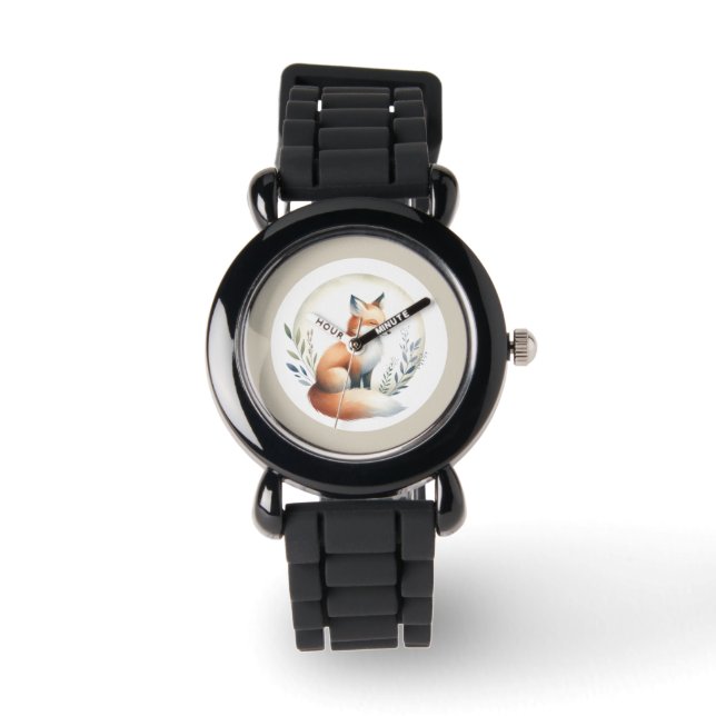 Woodland Whisper- Fox Illustration  Watch (Front)