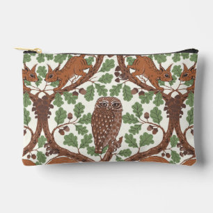 Woodland Whispers/Owls and Squirrels in the Oak/mo Accessory Pouch