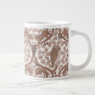 Woodland Whispers/Owls and Squirrels in the Oak/mo Large Coffee Mug