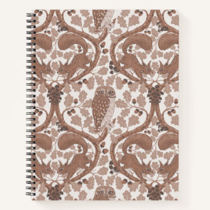 Woodland Whispers/Owls and Squirrels in the Oak/mo Notebook