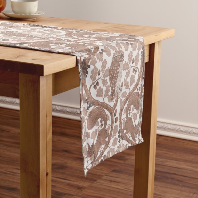 Woodland Whispers/Owls and Squirrels in the Oak/mo Short Table Runner (In Situ)