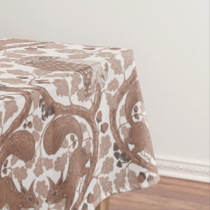 Woodland Whispers/Owls and Squirrels in the Oak/mo Tablecloth